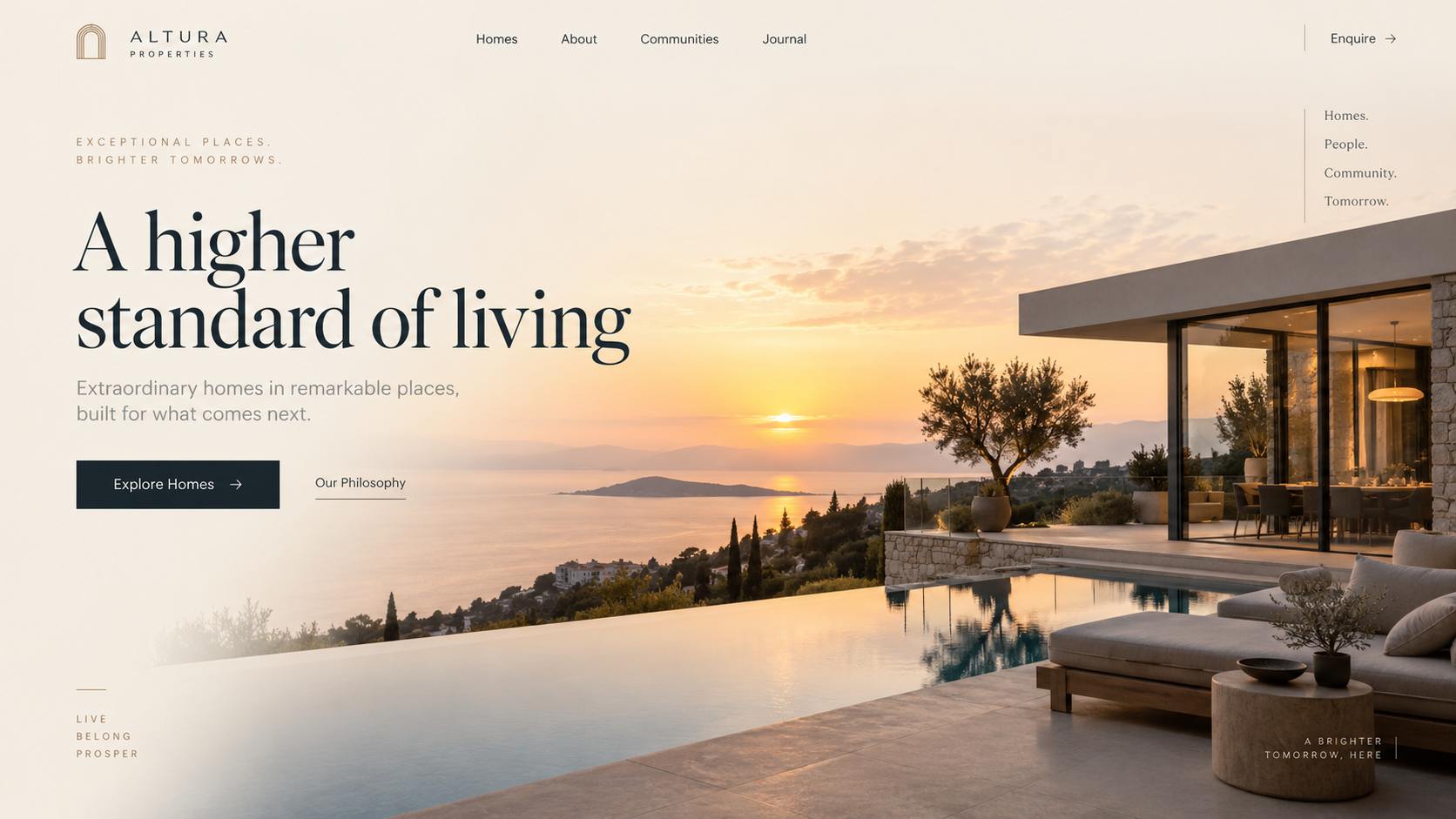 Premium real estate site with property gallery