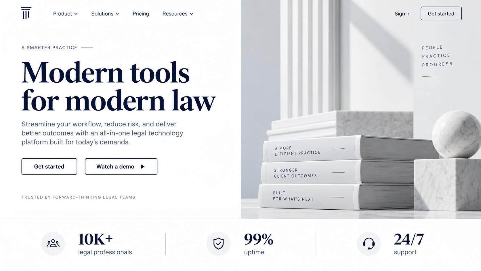 Legal technology site with contract review interface